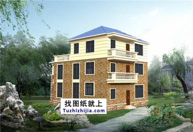 新農(nóng)村帶堂房三層房屋設(shè)計圖紙