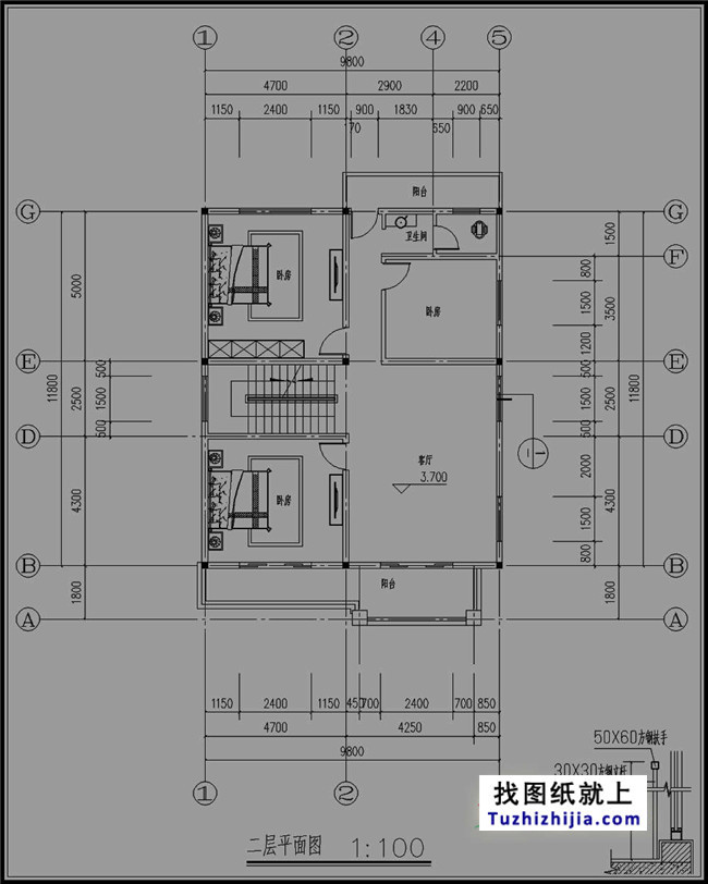 新農(nóng)村帶堂房三層房屋設(shè)計圖紙