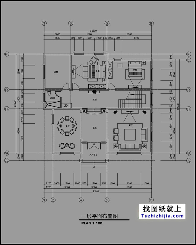 三層獨(dú)棟別墅戶型圖，自建全套設(shè)計(jì)圖紙和效果圖