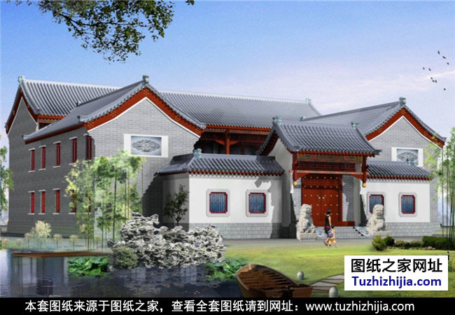 四合院設(shè)計(jì)圖推薦，四合院別墅效果圖