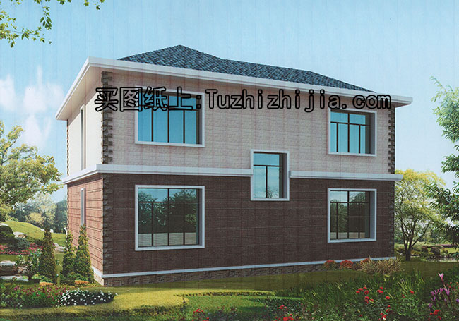 鄉(xiāng)村二層別墅設(shè)計圖，含外觀效果圖，設(shè)計師推薦