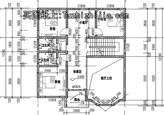最新款：二層簡(jiǎn)單一點(diǎn)的別墅圖紙！好看死了