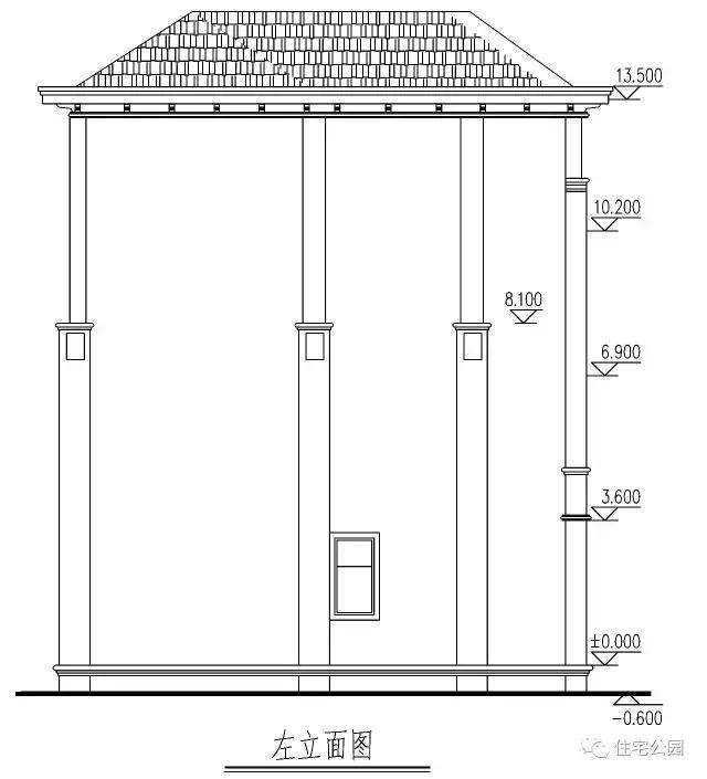 最新款農(nóng)村三層樓房設(shè)計，弧形落地窗采光好，全圖！