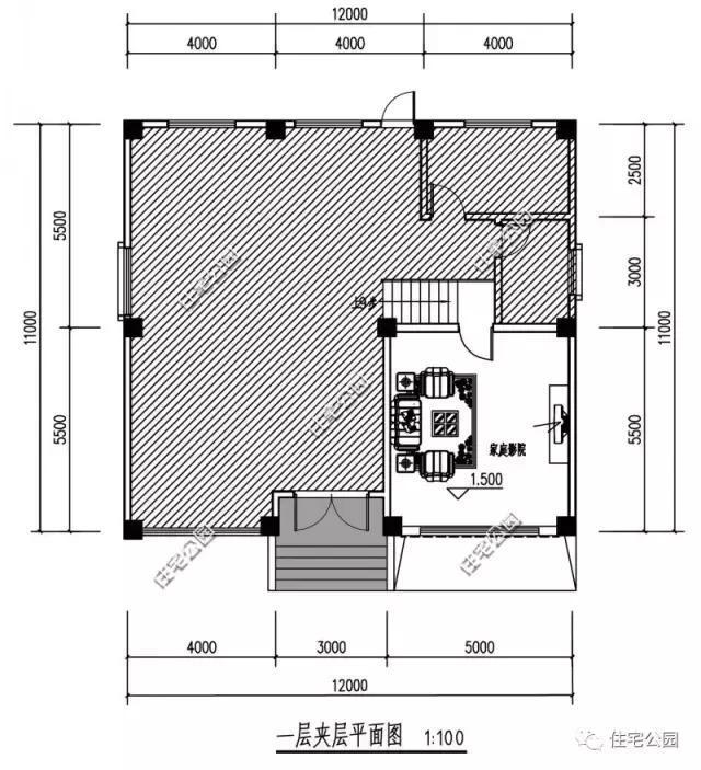 獨(dú)棟小別墅設(shè)計(jì)方案，旋轉(zhuǎn)樓梯帶夾層，怎么做到的？