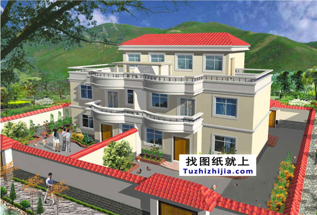 農(nóng)村雙拼別墅設(shè)計圖，適合有兩個兄弟的家庭自建！