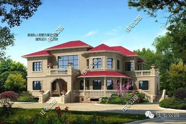 17X24米的農(nóng)村別墅房子，兩種配色選哪個(gè)？