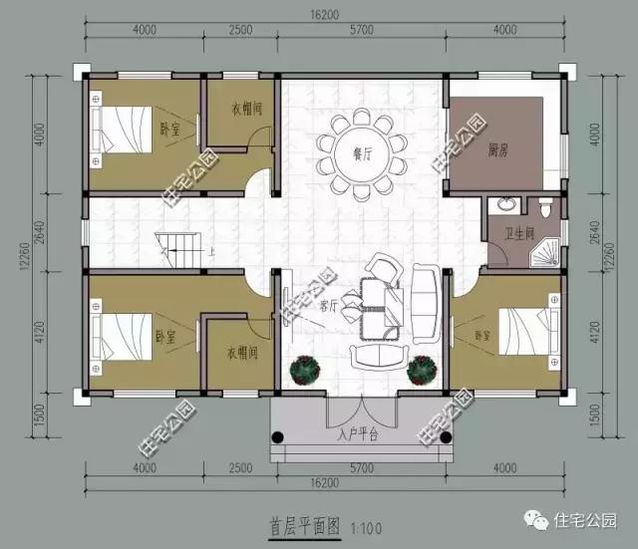 16X12米農(nóng)村別墅設(shè)計，８室２廳，經(jīng)濟實用