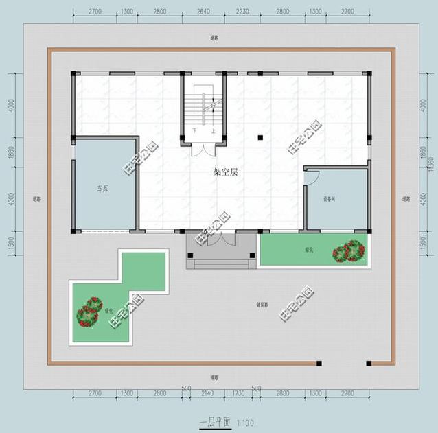18X11米農村2層別墅，架空層、可做火炕
