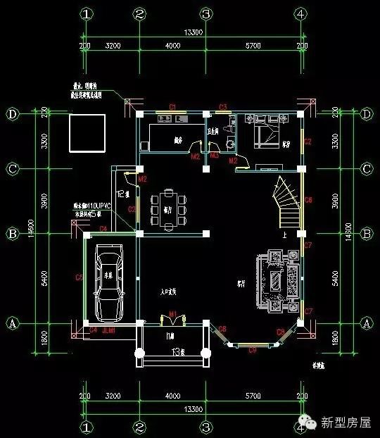 13X14米歐式別墅，挑空客廳加旋轉(zhuǎn)樓梯，僅30萬？