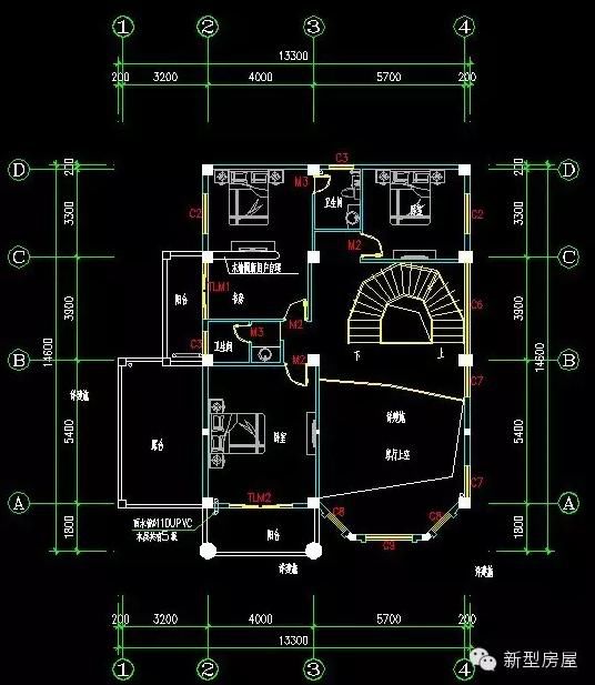 13X14米歐式別墅，挑空客廳加旋轉(zhuǎn)樓梯，僅30萬？