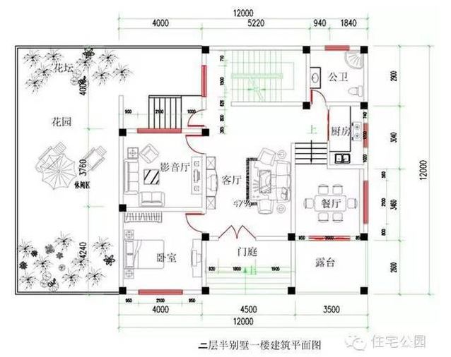 12X12米方正戶型別墅，磚混結(jié)構(gòu)也抗震的房屋