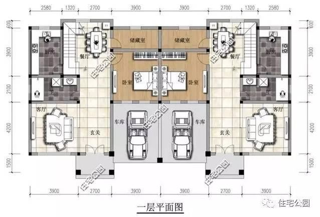 兄弟攜手建雙拼別墅10.5X12.3米，接地氣！