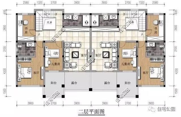 兄弟攜手建雙拼別墅10.5X12.3米，接地氣！