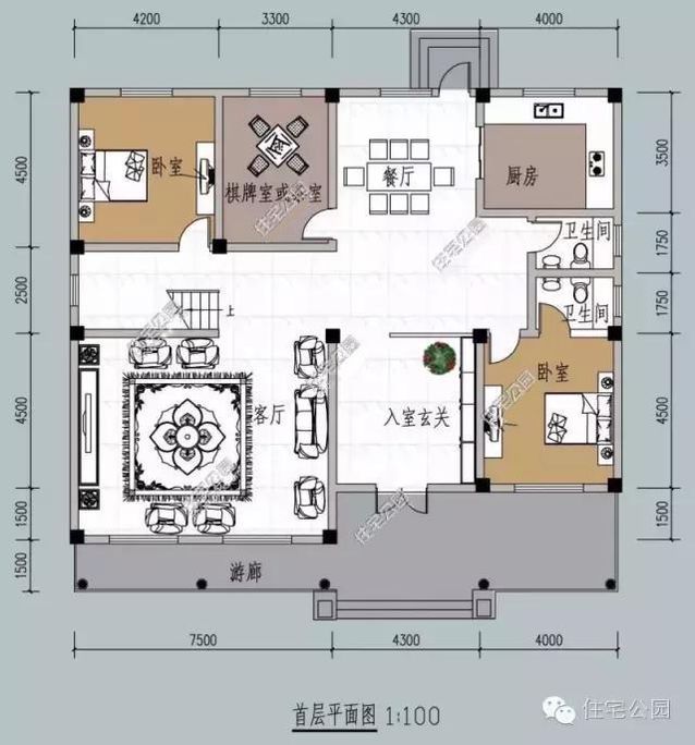 農(nóng)村2層別墅設(shè)計(jì)，戶型方正、多臥室！