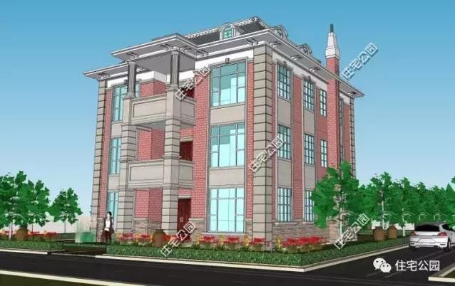 13X13米農(nóng)村復(fù)古風(fēng)格別墅，戶型方正、臥室多