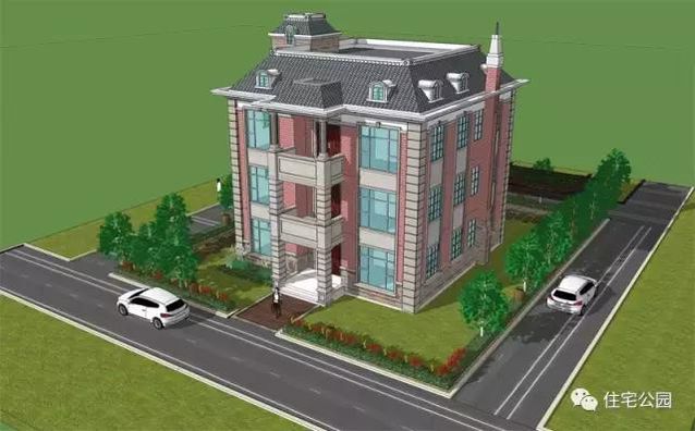 13X13米農(nóng)村復(fù)古風(fēng)格別墅，戶型方正、臥室多