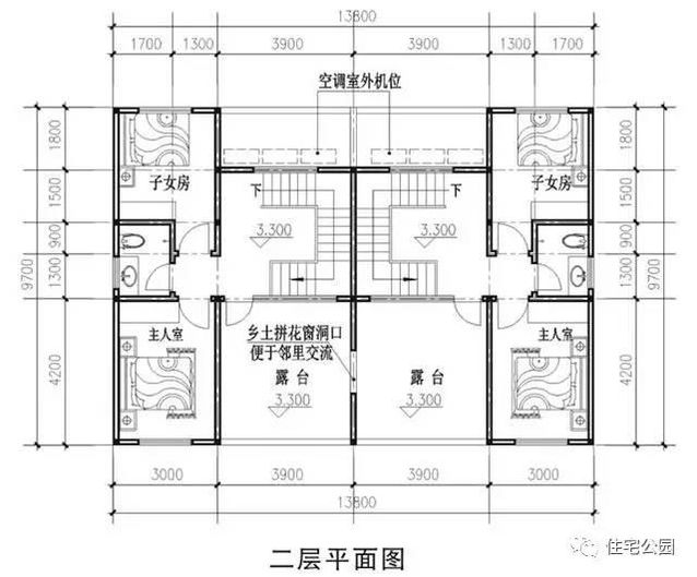 2套實用的雙拼別墅，7米面寬怎樣布局？
