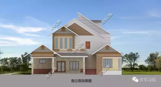 一層半小別墅16X15米，時(shí)尚實(shí)用，24萬建成！