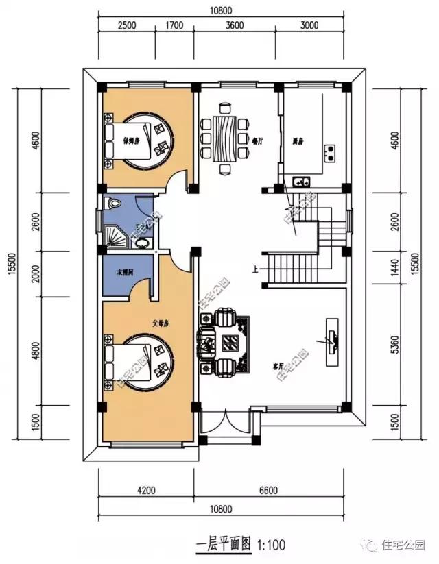 10X15米3層農(nóng)村別墅設(shè)計(jì)，6室2廳，27萬(wàn)造好，含全圖！
