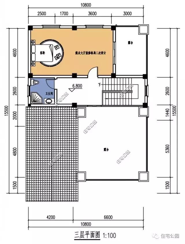 10X15米3層農(nóng)村別墅設(shè)計(jì)，6室2廳，27萬(wàn)造好，含全圖！