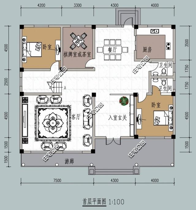 農(nóng)村自建房15米面寬戶型2套，7個衛(wèi)生間多么？