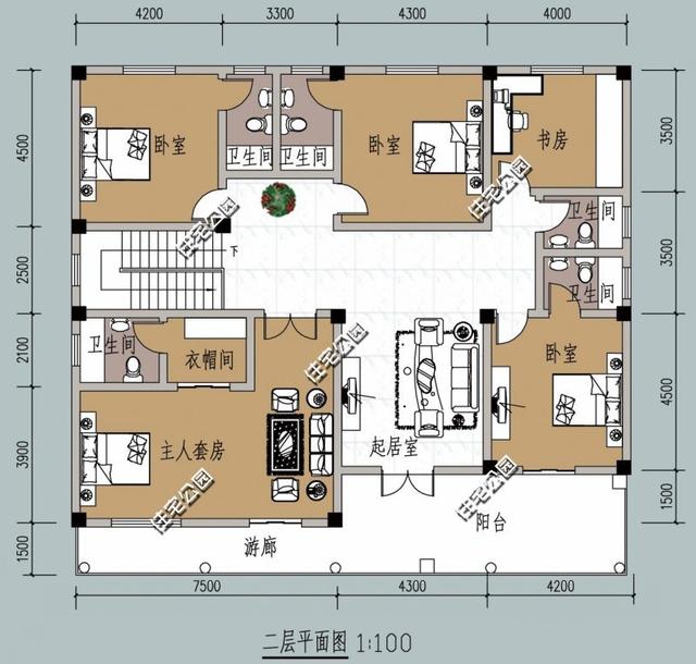 農(nóng)村自建房15米面寬戶型2套，7個衛(wèi)生間多么？