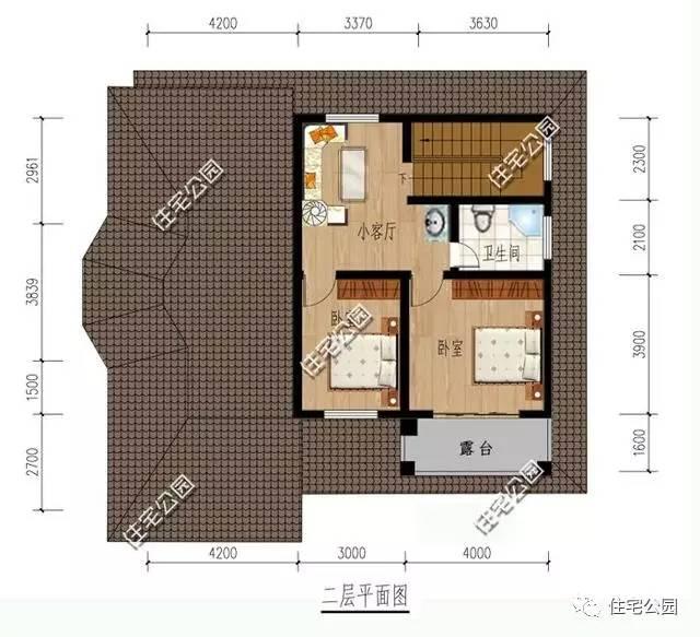 2層農(nóng)村別墅11X11米，簡(jiǎn)潔通透布局好！