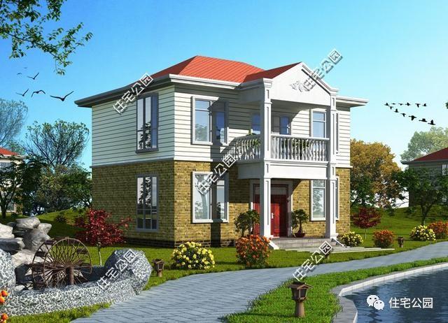 農(nóng)村2層11X10米別墅，經(jīng)典大氣造價(jià)低，全圖！