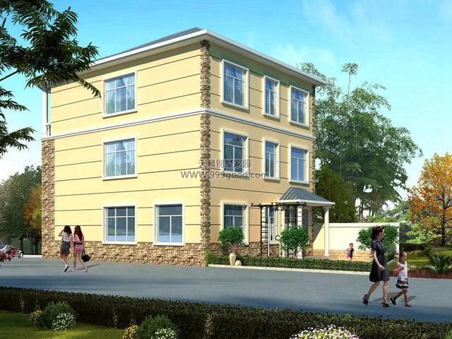 農(nóng)村9.3X13.2米洋氣別墅設(shè)計圖，外秀內(nèi)斂，不要太精致！