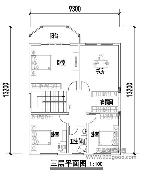 農(nóng)村9.3X13.2米洋氣別墅設(shè)計圖，外秀內(nèi)斂，不要太精致！