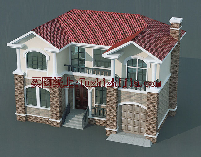 帶車庫(kù)二層別墅設(shè)計(jì)圖及效果圖，帶車庫(kù)的農(nóng)村二層樓房推薦