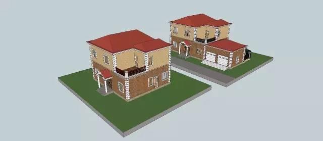 12米x10米帶車庫兩層小別墅, 毛坯25萬毛坯能建！