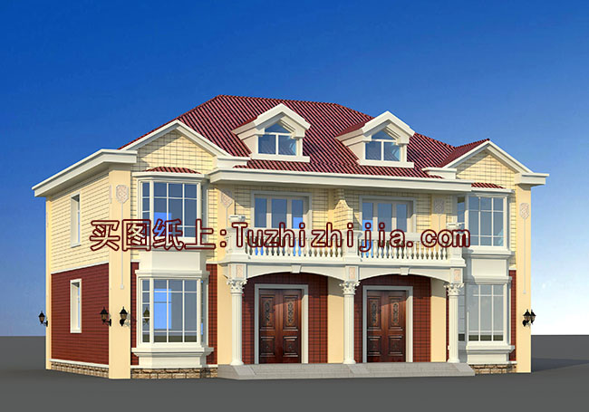 農(nóng)村二層別墅設計圖，帶外觀效果圖，兄弟自建推薦