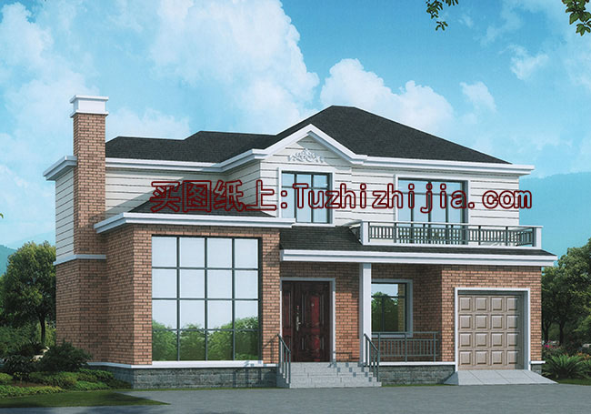 歐式兩層別墅設計圖及歐式效果圖，造價25萬左右