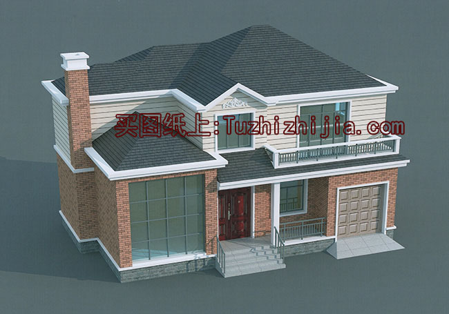 歐式兩層別墅設計圖及歐式效果圖，造價25萬左右