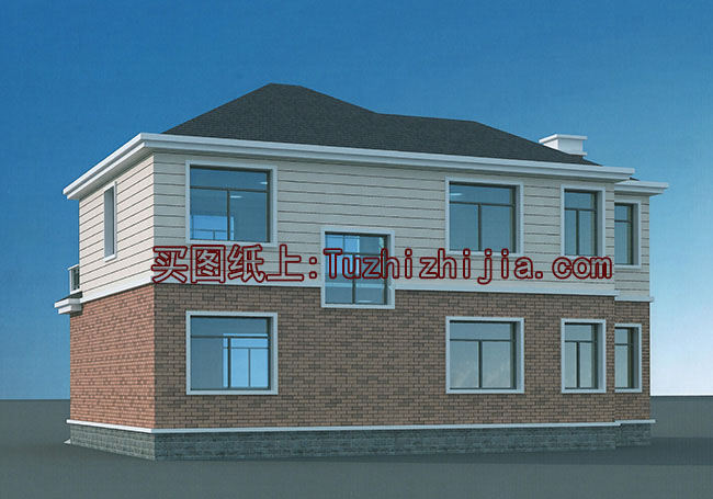 歐式兩層別墅設計圖及歐式效果圖，造價25萬左右