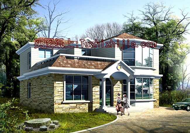 地中海風(fēng)格二層別墅設(shè)計(jì)圖及效果圖，外觀有格調(diào)