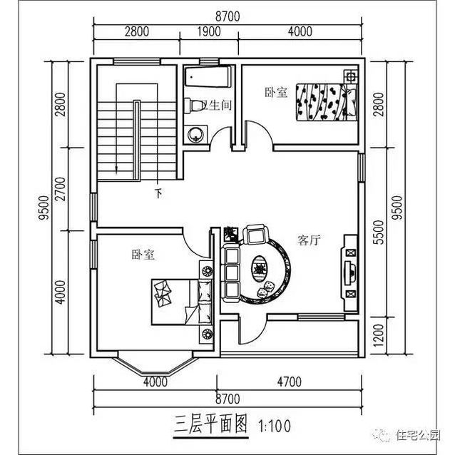 8.7X9.5米農(nóng)村3層別墅，22萬(wàn)？實(shí)拍！