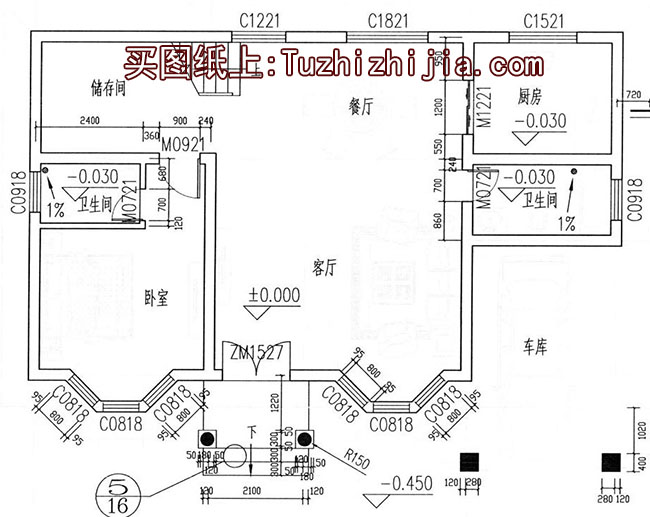 私人別墅房屋cad施工設(shè)計(jì)圖，造型精致、美觀