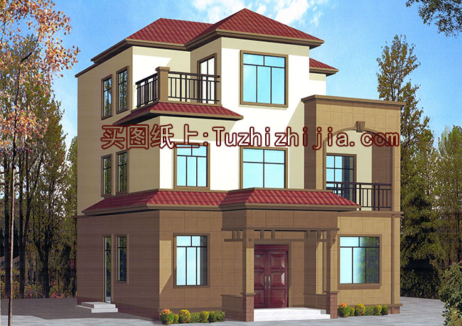 預算20萬的農村三層房屋設計圖方案，帶外觀效果圖