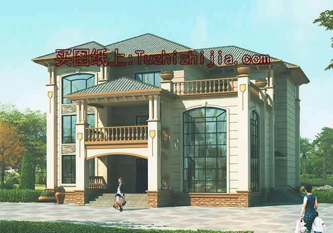 大平方大面積別墅設(shè)計(jì)方案圖，樓中樓客廳中空