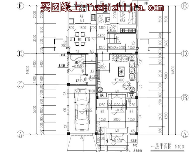客家風(fēng)格別墅建筑設(shè)計(jì)圖，帶外觀效果圖，帶院子