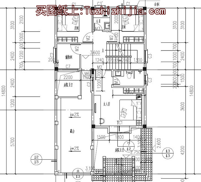 客家風(fēng)格別墅建筑設(shè)計(jì)圖，帶外觀效果圖，帶院子