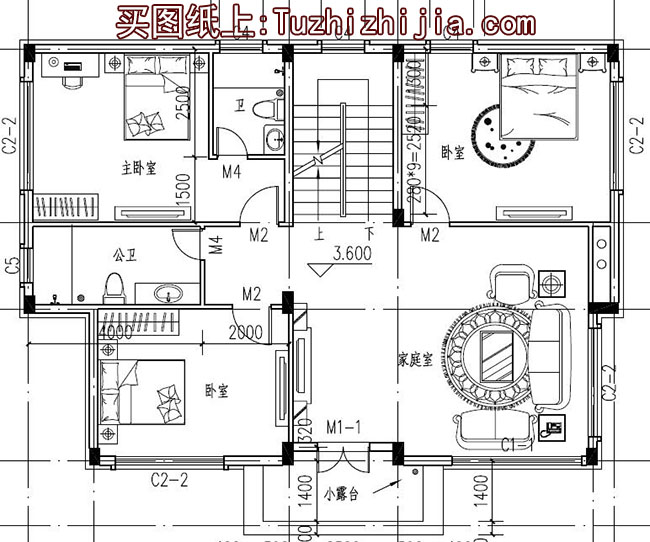 帶車庫徽派風(fēng)格三層別墅房屋設(shè)計圖，新農(nóng)村住宅設(shè)計推薦