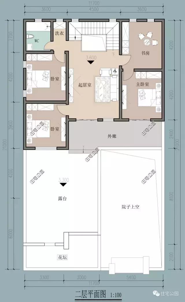 11X21米中式大平層設(shè)計(jì)圖，種花養(yǎng)魚生活悠閑！你是不是也想回家建？