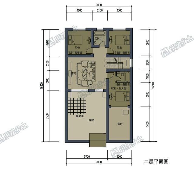 新中式三層住宅設(shè)計，戶型合理，造型簡單樸素！