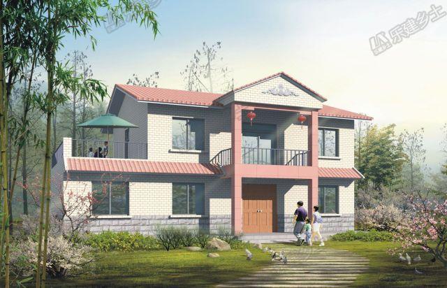 二層農(nóng)村小洋樓設(shè)計(jì)圖，功能齊全，造型美觀！