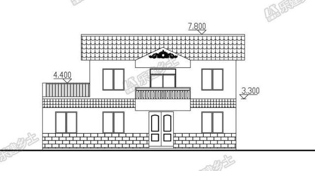 二層農(nóng)村小洋樓設(shè)計(jì)圖，功能齊全，造型美觀！