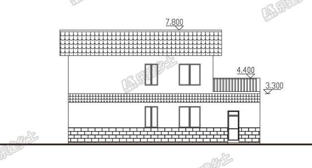 二層農(nóng)村小洋樓設(shè)計(jì)圖，功能齊全，造型美觀！