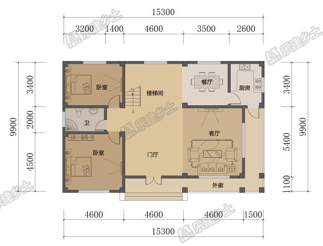 現代簡約二層小洋樓設計方案，完美布局，大氣美觀！